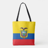 Ecuador Vlag Boodschappentas Tote Bag (Achterkant)
