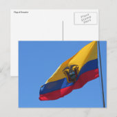 ecuador vlag briefkaart (Voorkant / Achterkant)