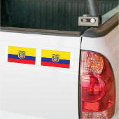 Ecuador vlag bumpersticker (Op Truck)