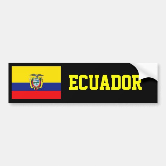 Ecuador vlag bumpersticker (Voorkant)