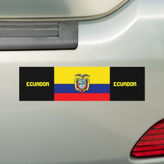 Ecuador-vlag bumpersticker (Op auto)