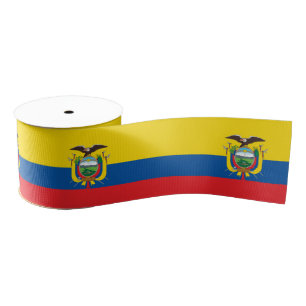 Ecuador Vlag & Ecuador reizen, vakantie/sport Grosgrain Lint