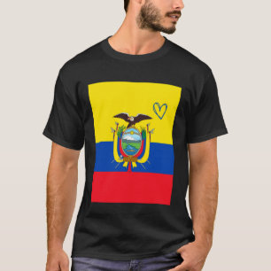 Ecuador Vlag Ecuadoriaans Hart Trots Erfgoed Natio T-shirt