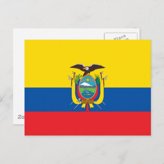 Ecuador Vlag EG Briefkaart (Voorkant / Achterkant)