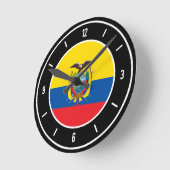 Ecuador Vlag Elegant Ronde Klok (Hoek)
