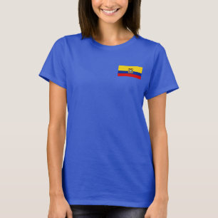 Ecuador Vlag en Kaart dk T-shirt