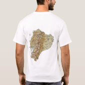 Ecuador vlag en kaart T-shirt (Achterkant)
