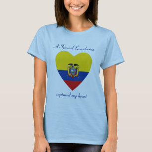 Ecuador Vlag Hart T-Shirt