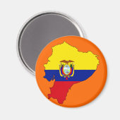 Ecuador vlag kaart magneet (Voorkant / Achterkant)