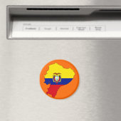 Ecuador vlag kaart magneet (Insitu (Vaatwasser))