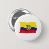 Ecuador Vlag Knop Ronde Button 5,7 Cm (Voorkant /achterkant)