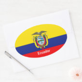 Ecuador vlag ovale stickers (Envelop)