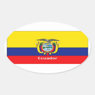 Ecuador vlag ovale stickers