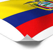 Ecuador Vlag Poster Print (Hoek)