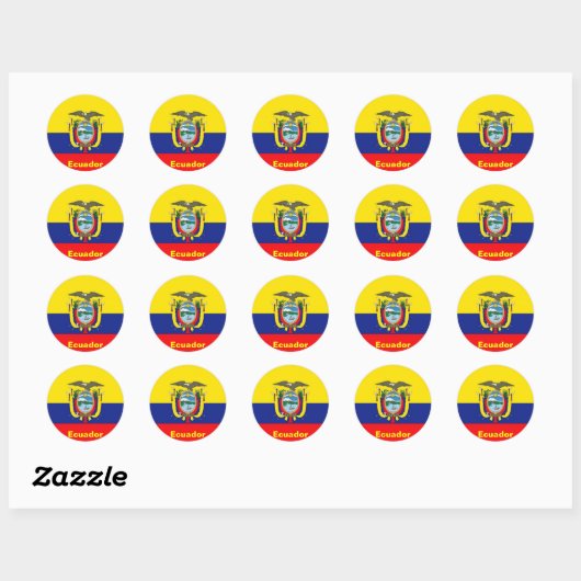 Ecuador Vlag stickers (Vel)