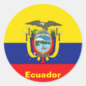 Ecuador Vlag stickers (Voorkant)