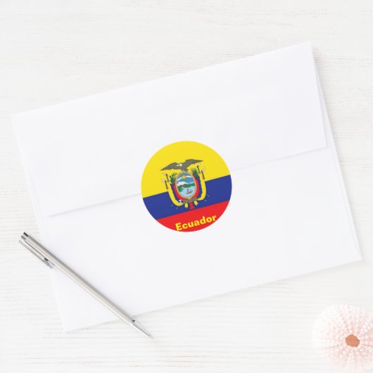 Ecuador Vlag stickers (Envelop)