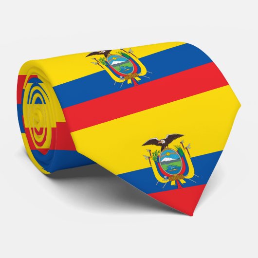 Ecuador vlag stropdas (Opgerold)