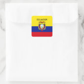 Ecuador vlag vierkante sticker (Tas)