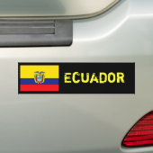 Ecuador-vlaggenbumper Bumpersticker (Op auto)