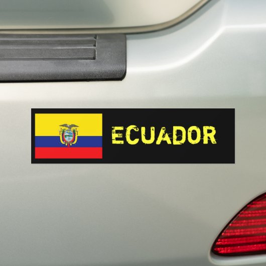 Ecuador-vlaggenbumper Bumpersticker (Op auto)