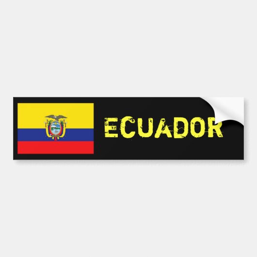 Ecuador-vlaggenbumper Bumpersticker (Voorkant)