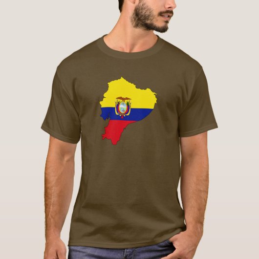 Ecuador-vlaggenkaart T-shirt (Voorkant)