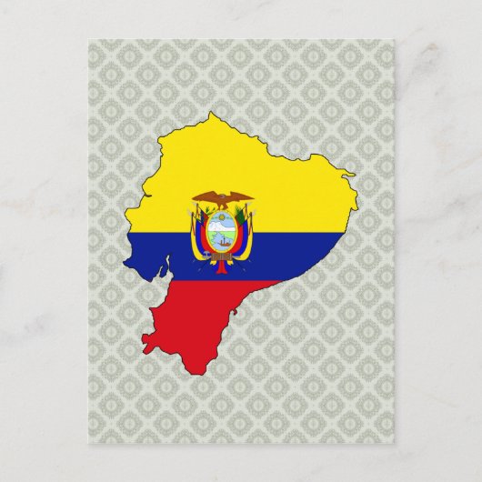 Ecuador - Vlaggenkaart, volledige grootte Briefkaart (Voorkant)