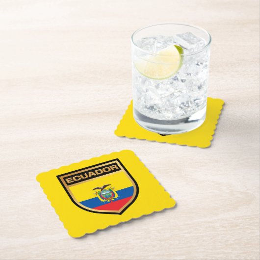 Ecuador-vlaggenschip Kartonnen Onderzetters (Insitu)