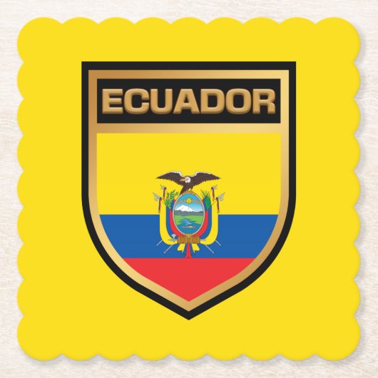 Ecuador-vlaggenschip Kartonnen Onderzetters (Voorkant)