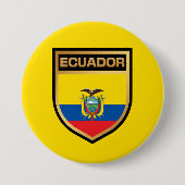 Ecuador-vlaggenschip Ronde Button 7,6 Cm (Voorkant)