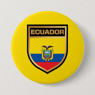 Ecuador-vlaggenschip Ronde Button 7,6 Cm