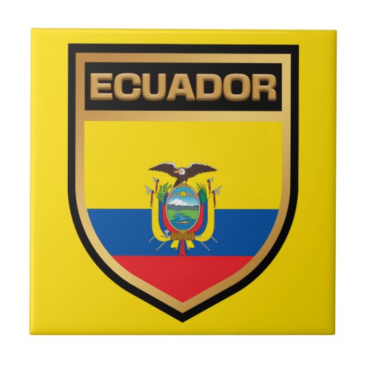 Ecuador-vlaggenschip Tegeltje (Voorkant)