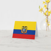 Ecuador Vlaggetje Kaart (Gele Bloem)