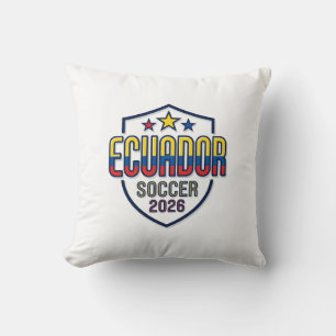 Ecuador Voetbal 2026 Voetbal Vet Land Typografie Kussen