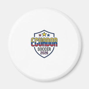 Ecuador Voetbal 2026 Voetbal Vet Land Typografie Magneet