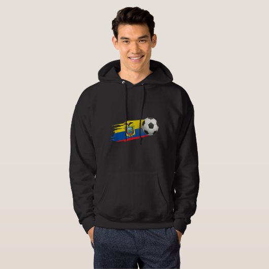 Ecuador Voetbal Ecuador Flag Jersey - Ecuador Hoodie (Voorkant volledig)
