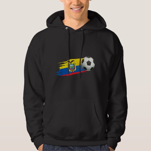 Ecuador Voetbal Ecuador Flag Jersey - Ecuador Hoodie (Voorkant)