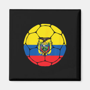 Ecuador Voetbal Ll Vlag Shirt Ecuadoriaans Voetbal Magneet
