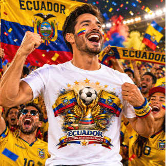 Ecuador Voetbalfan Voetbal Supporter Trots T-shirt