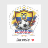 Ecuador Voetbalfan Voetbal Wereldbeker Supporter Sticker (Vel)