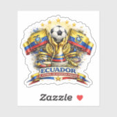 Ecuador Voetbalfan Voetbal WK Supporter Sticker (Vel)
