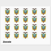 Ecuador wapen vierkante sticker (Vel)
