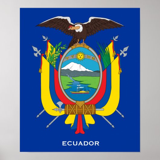 ECUADOR* Wapenbekleding Poster (Voorkant)