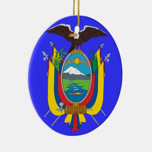 ECUADOR* - Wapenkerstversiering Keramisch Ornament (Rechts)