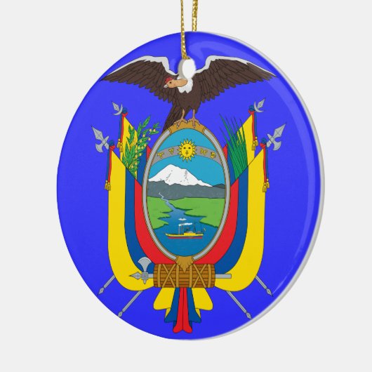 ECUADOR* - Wapenkerstversiering Keramisch Ornament (Links)