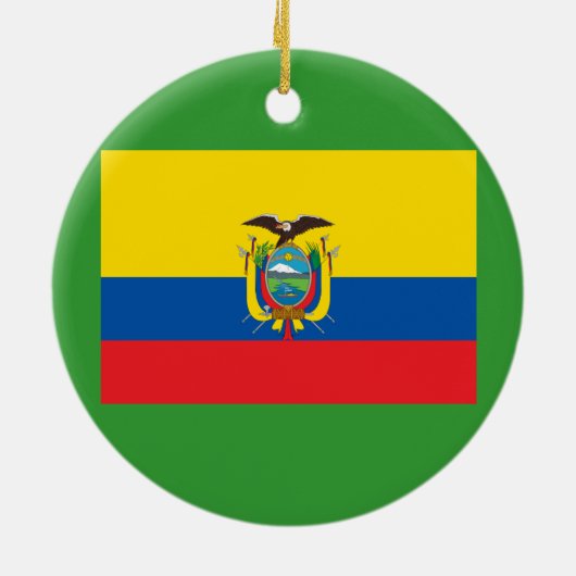 ECUADOR* - Wapenkerstversiering Keramisch Ornament (Achterkant)