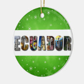 Ecuador - Zuid-Amerika - Reisfoto's met kerstmis Keramisch Ornament (Links)