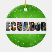 Ecuador - Zuid-Amerika - Reisfoto's met kerstmis Keramisch Ornament (Achterkant)