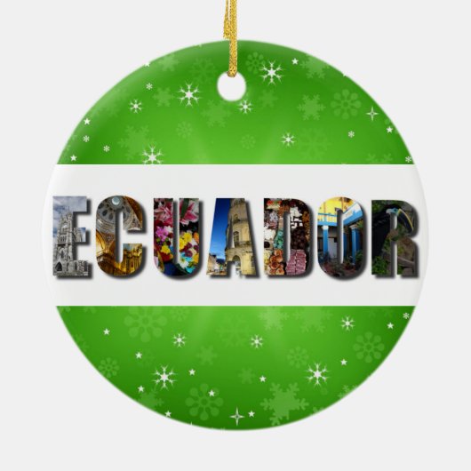 Ecuador - Zuid-Amerika - Reisfoto's met kerstmis Keramisch Ornament (Achterkant)